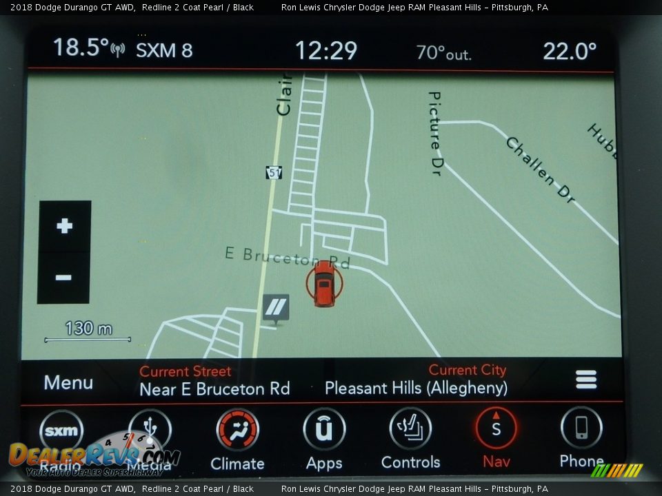 2018 Dodge Durango GT AWD Redline 2 Coat Pearl / Black Photo #17