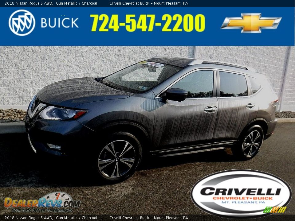 2018 Nissan Rogue S AWD Gun Metallic / Charcoal Photo #1