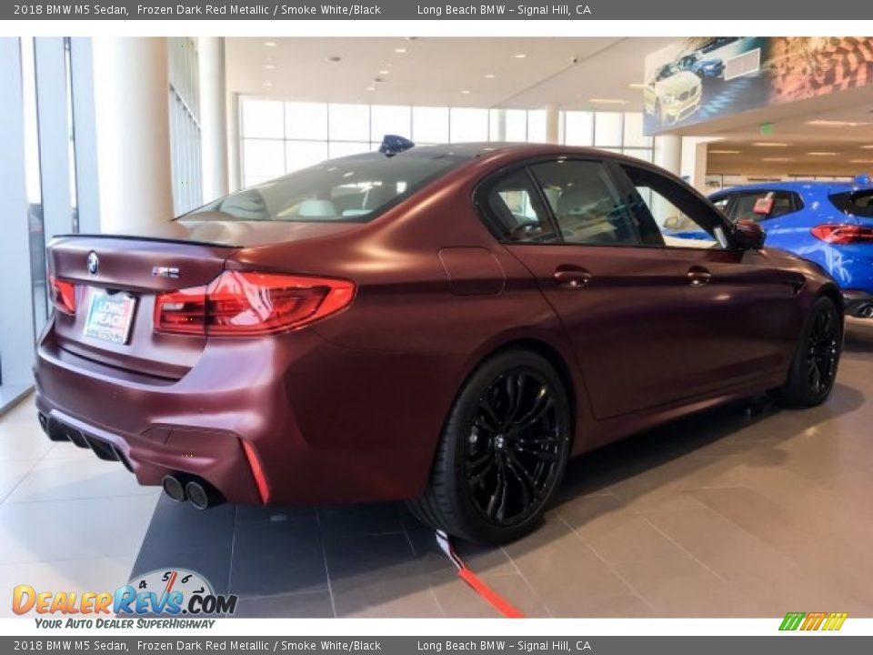 2018 BMW M5 Sedan Frozen Dark Red Metallic / Smoke White/Black Photo #2