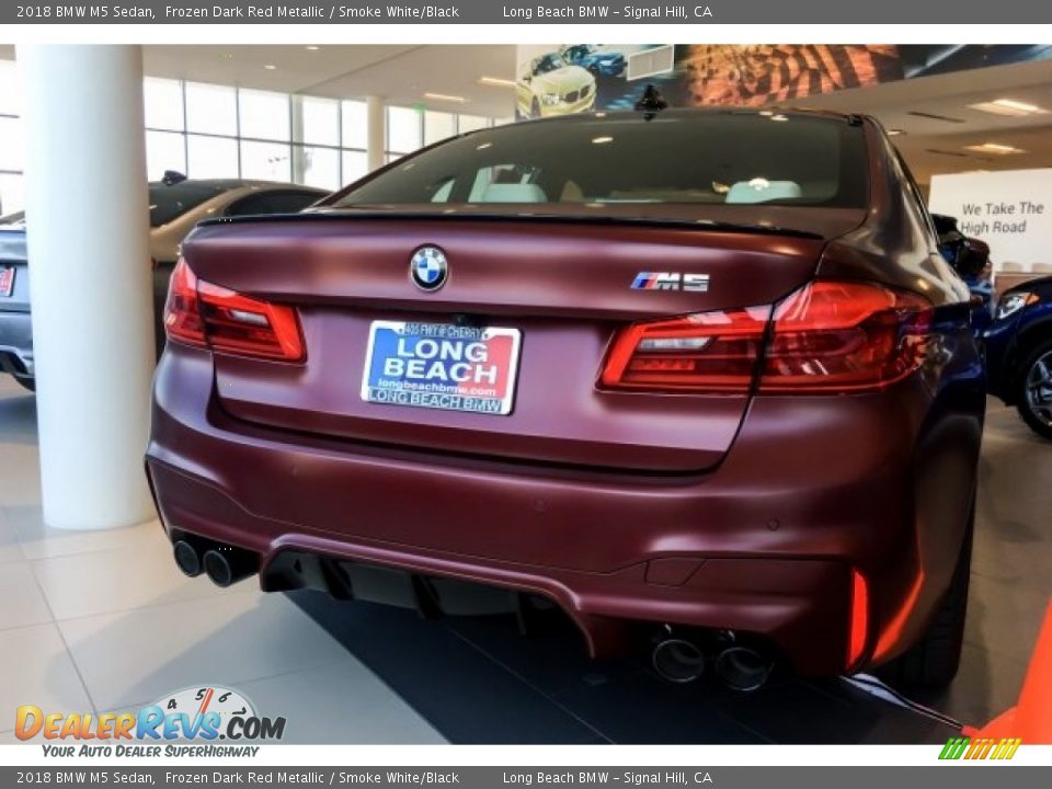 2018 BMW M5 Sedan Frozen Dark Red Metallic / Smoke White/Black Photo #3
