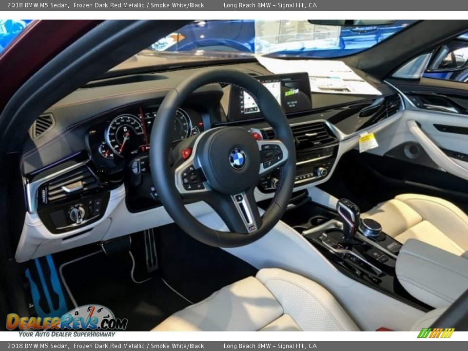 2018 BMW M5 Sedan Frozen Dark Red Metallic / Smoke White/Black Photo #4