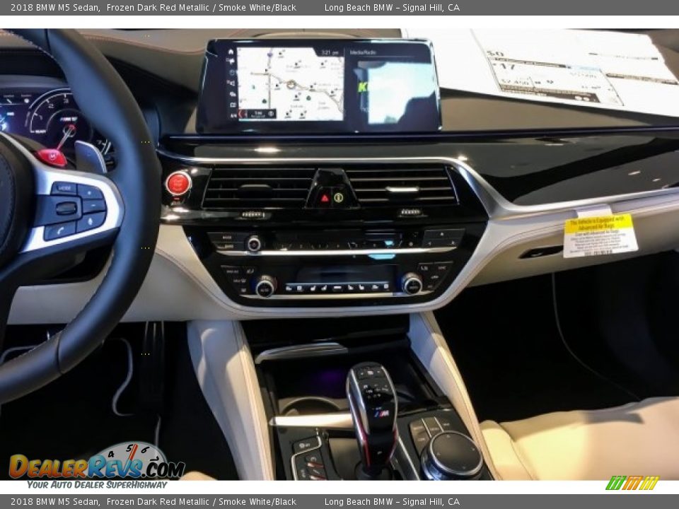 2018 BMW M5 Sedan Frozen Dark Red Metallic / Smoke White/Black Photo #6
