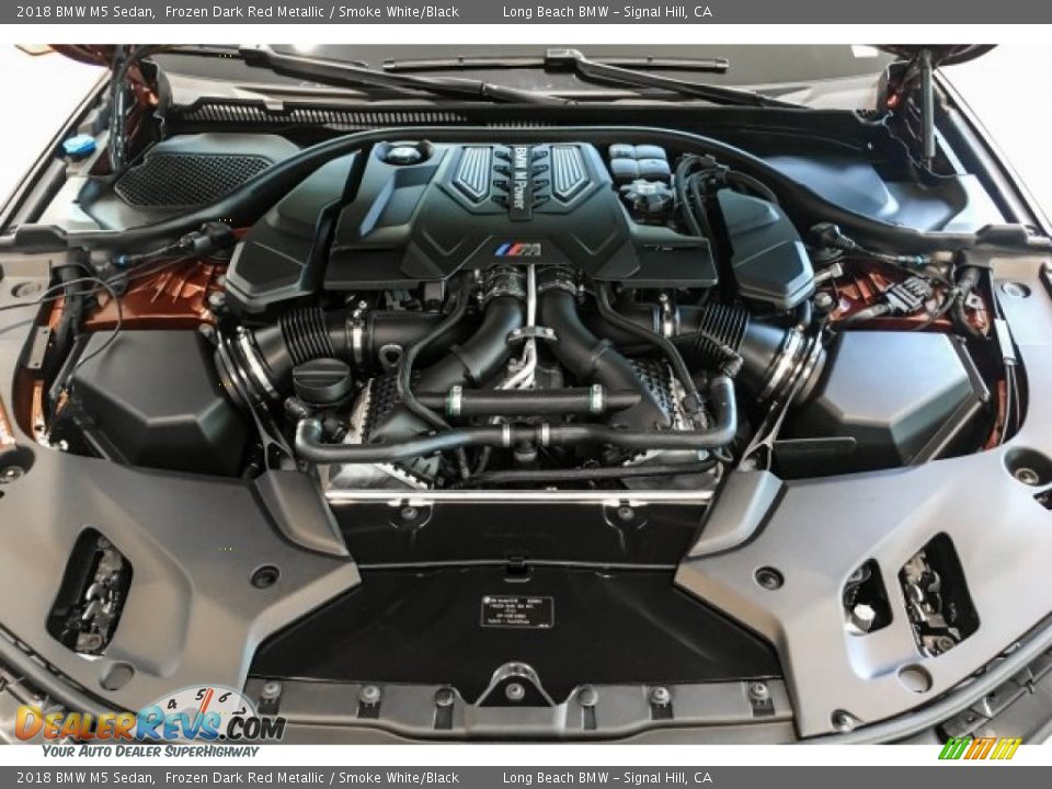 2018 BMW M5 Sedan Frozen Dark Red Metallic / Smoke White/Black Photo #8