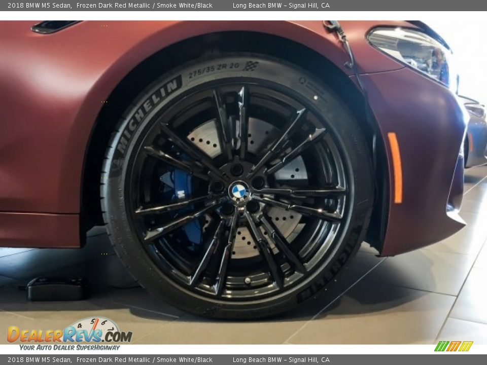 2018 BMW M5 Sedan Frozen Dark Red Metallic / Smoke White/Black Photo #9