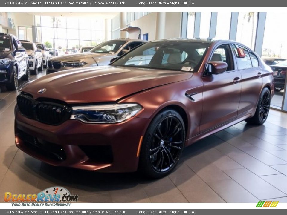 2018 BMW M5 Sedan Frozen Dark Red Metallic / Smoke White/Black Photo #12