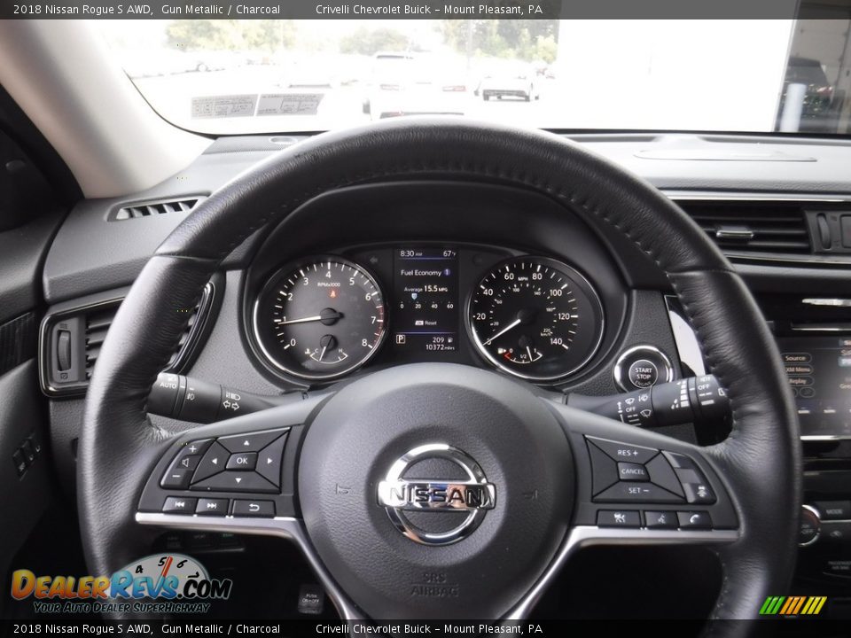 2018 Nissan Rogue S AWD Gun Metallic / Charcoal Photo #26