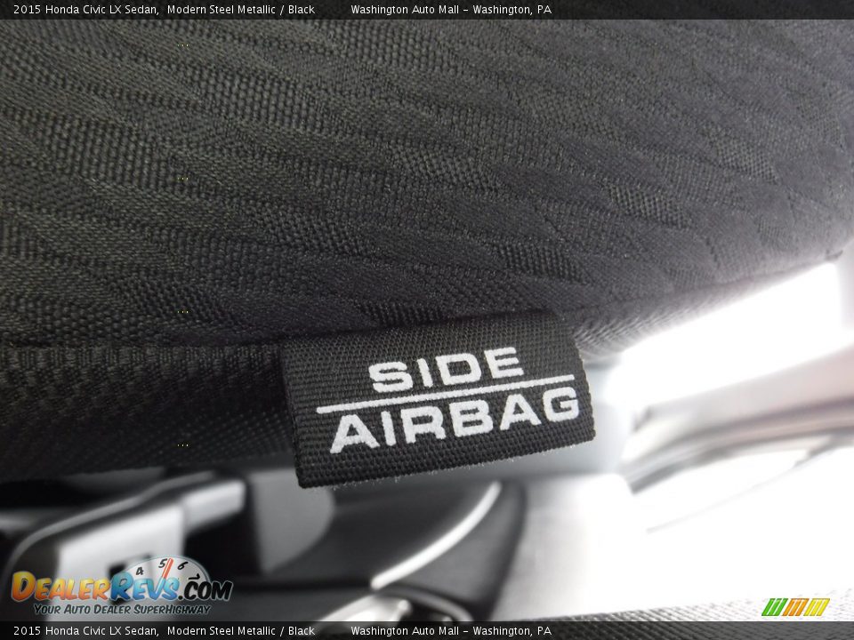 2015 Honda Civic LX Sedan Modern Steel Metallic / Black Photo #12