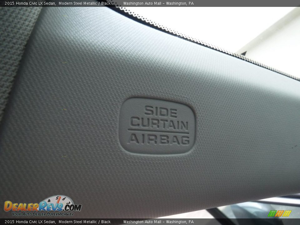 2015 Honda Civic LX Sedan Modern Steel Metallic / Black Photo #17