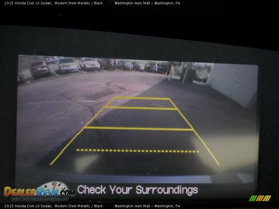 2015 Honda Civic LX Sedan Modern Steel Metallic / Black Photo #18