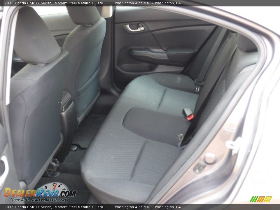 2015 Honda Civic LX Sedan Modern Steel Metallic / Black Photo #19