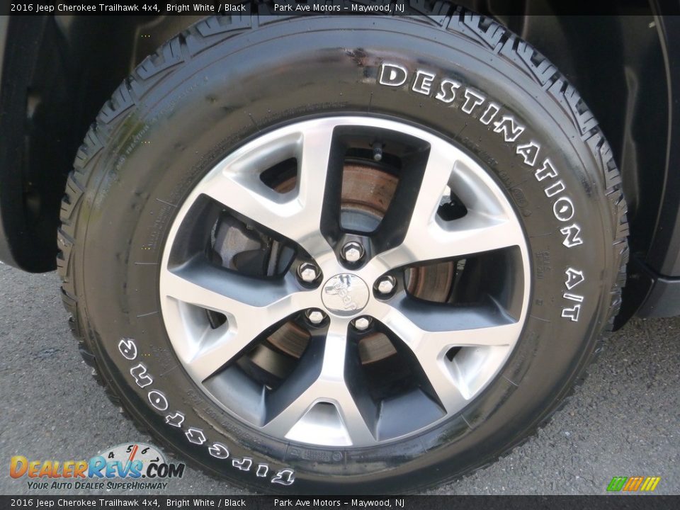 2016 Jeep Cherokee Trailhawk 4x4 Bright White / Black Photo #24