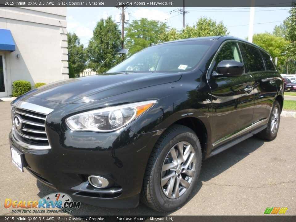 2015 Infiniti QX60 3.5 AWD Black Obsidian / Graphite Photo #1