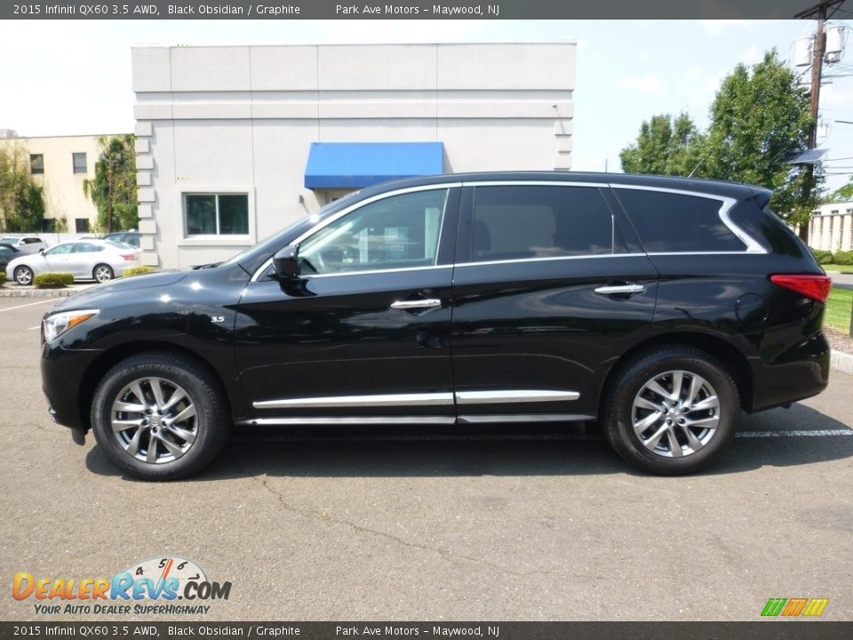 2015 Infiniti QX60 3.5 AWD Black Obsidian / Graphite Photo #2