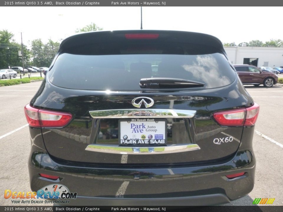 2015 Infiniti QX60 3.5 AWD Black Obsidian / Graphite Photo #4
