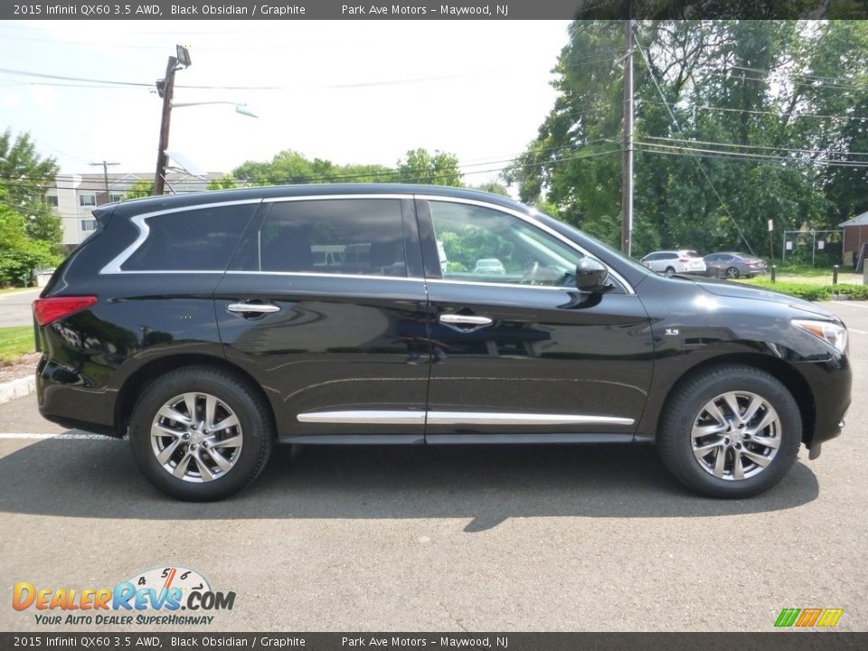2015 Infiniti QX60 3.5 AWD Black Obsidian / Graphite Photo #6