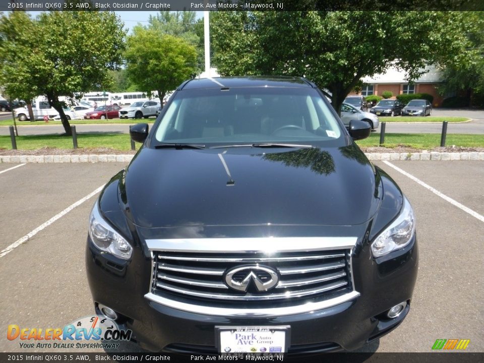 2015 Infiniti QX60 3.5 AWD Black Obsidian / Graphite Photo #8