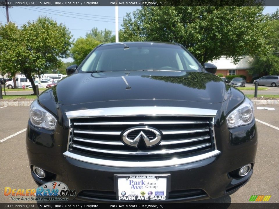 2015 Infiniti QX60 3.5 AWD Black Obsidian / Graphite Photo #9