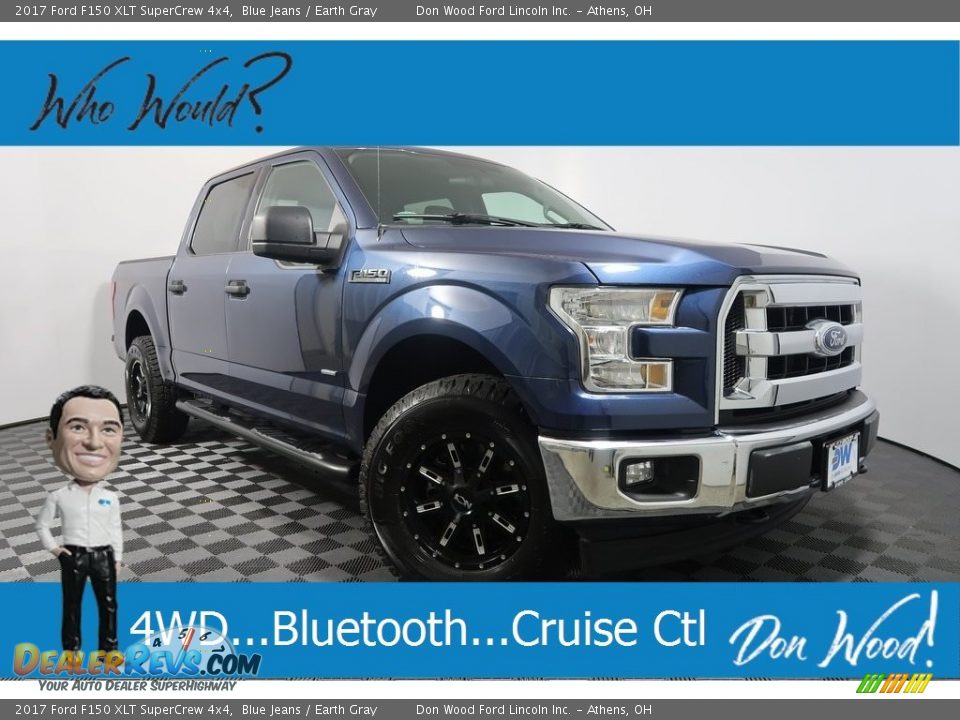 2017 Ford F150 XLT SuperCrew 4x4 Blue Jeans / Earth Gray Photo #1