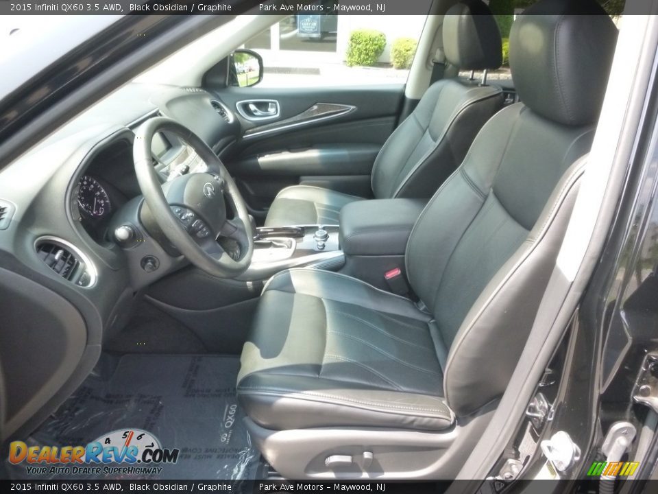 2015 Infiniti QX60 3.5 AWD Black Obsidian / Graphite Photo #12