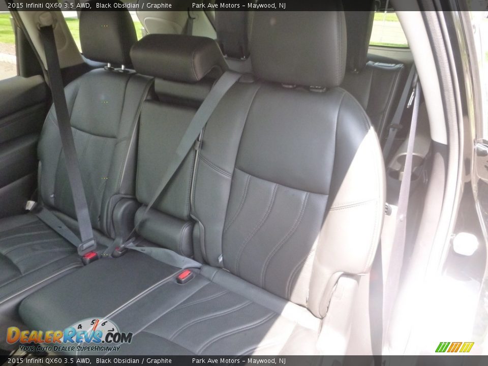 2015 Infiniti QX60 3.5 AWD Black Obsidian / Graphite Photo #14
