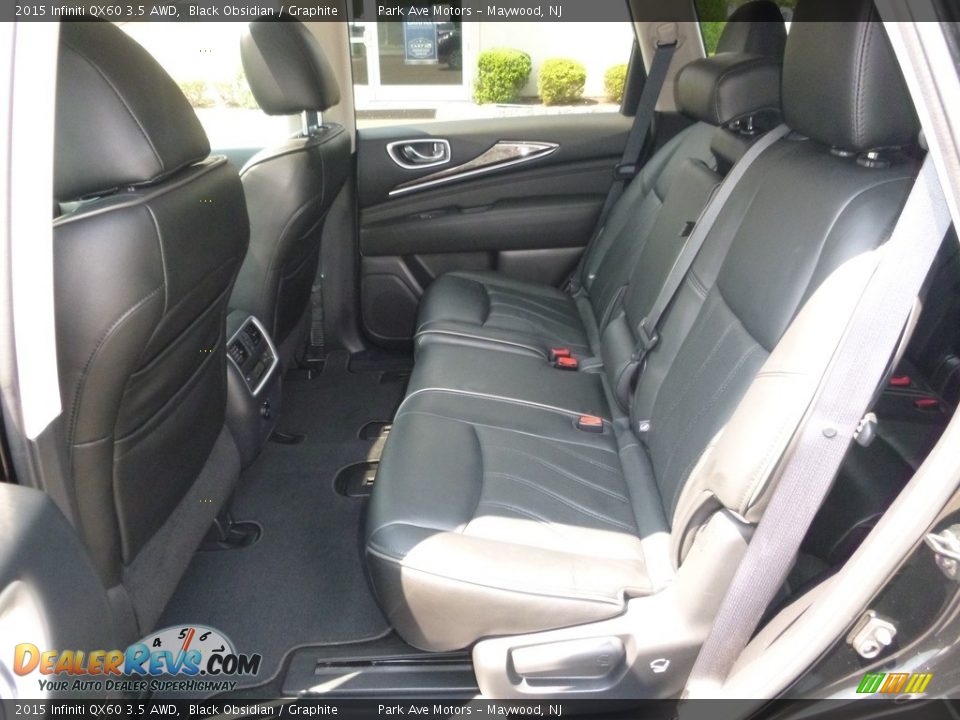 2015 Infiniti QX60 3.5 AWD Black Obsidian / Graphite Photo #15