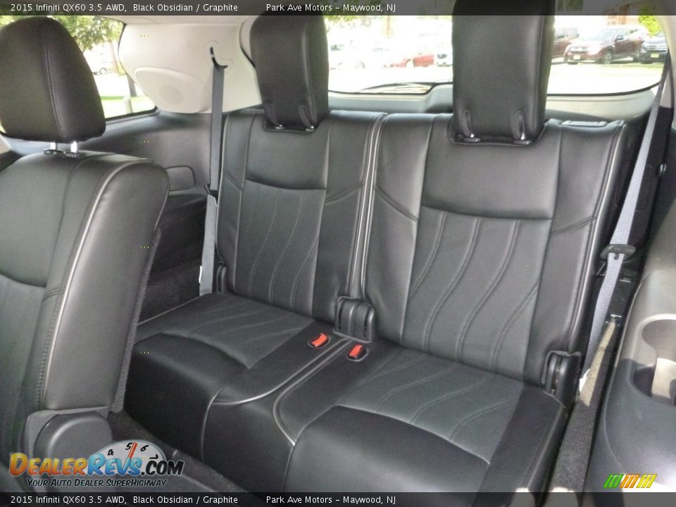 2015 Infiniti QX60 3.5 AWD Black Obsidian / Graphite Photo #16
