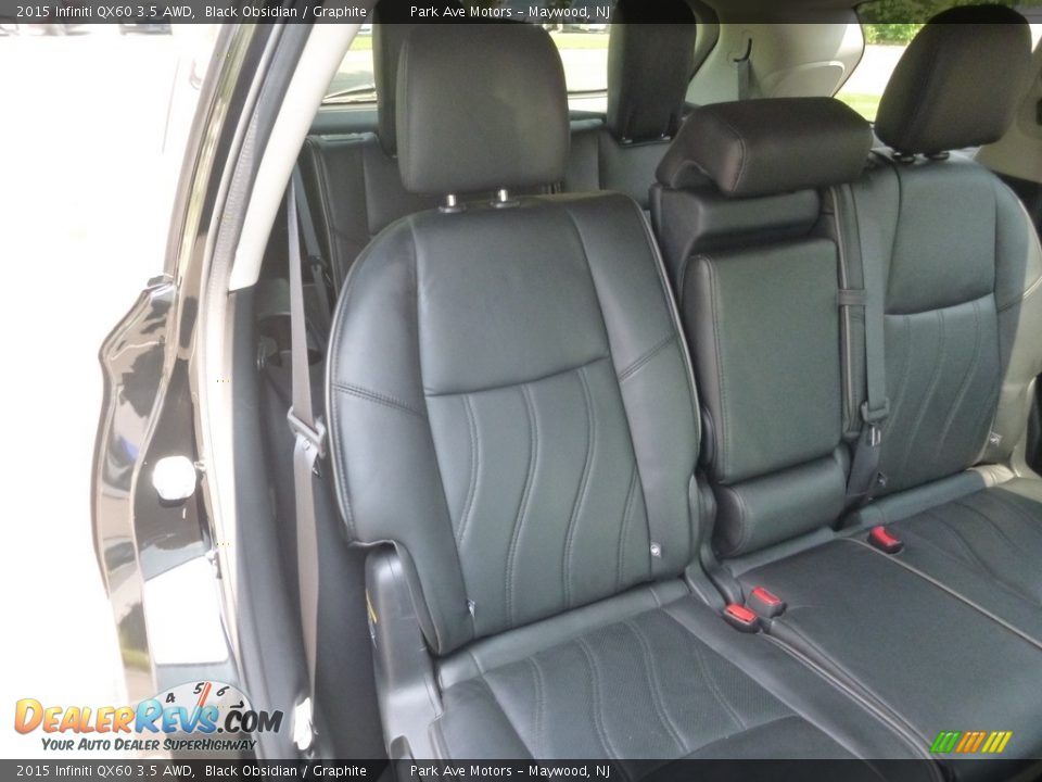2015 Infiniti QX60 3.5 AWD Black Obsidian / Graphite Photo #19