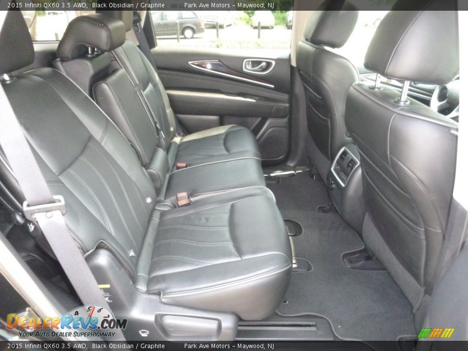 2015 Infiniti QX60 3.5 AWD Black Obsidian / Graphite Photo #20