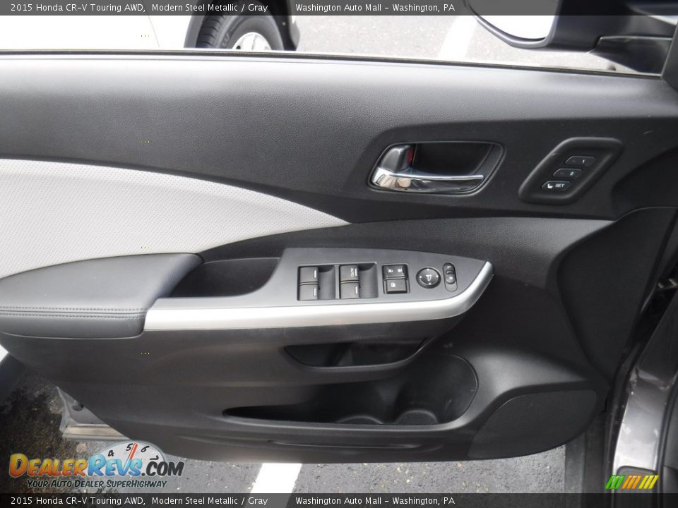 2015 Honda CR-V Touring AWD Modern Steel Metallic / Gray Photo #15