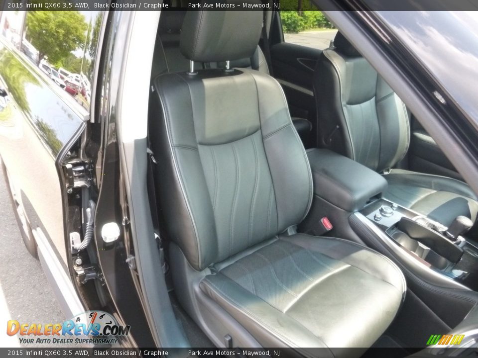 2015 Infiniti QX60 3.5 AWD Black Obsidian / Graphite Photo #23