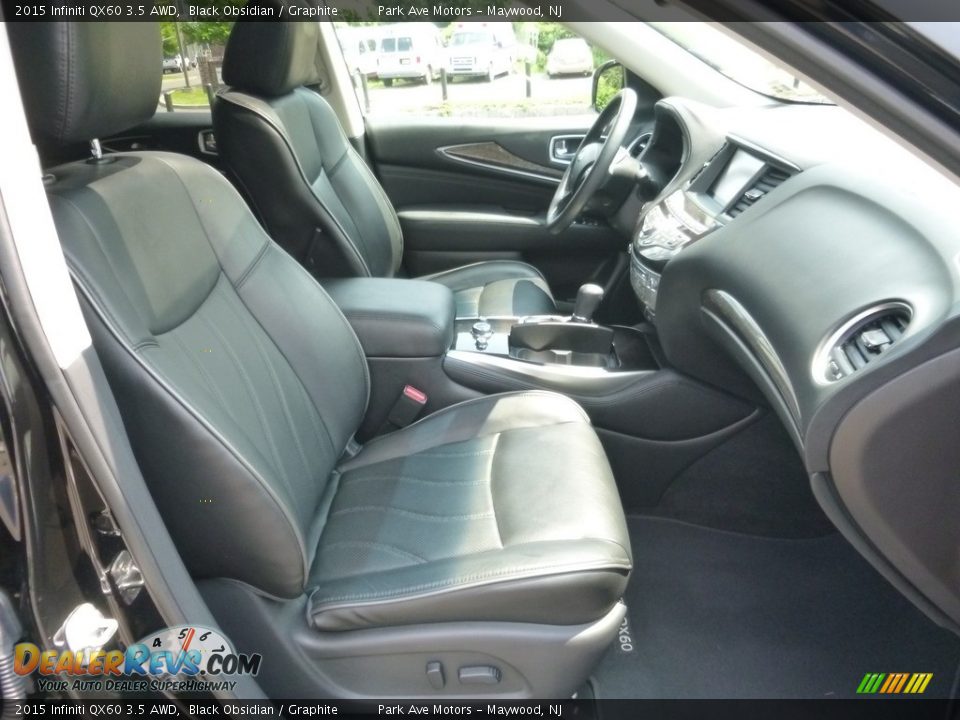 2015 Infiniti QX60 3.5 AWD Black Obsidian / Graphite Photo #24