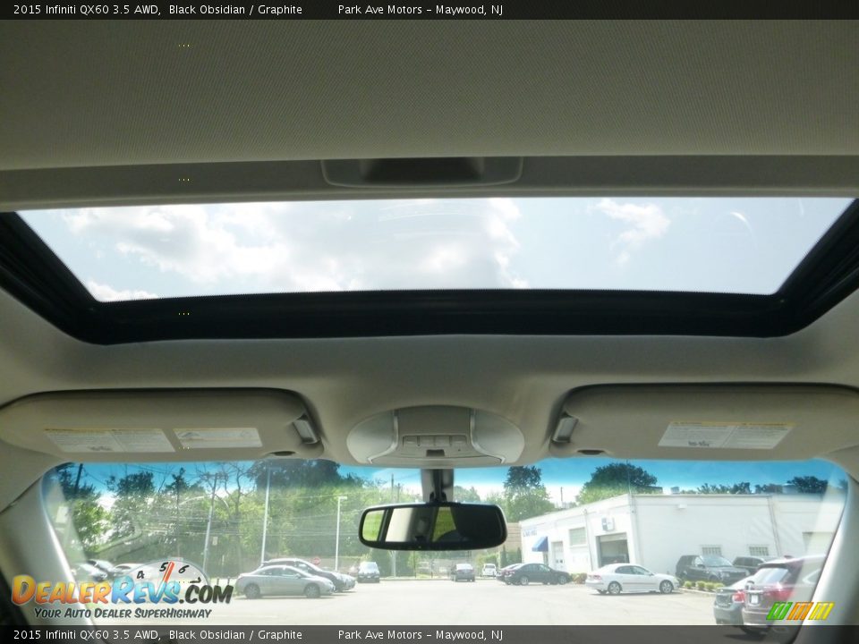 2015 Infiniti QX60 3.5 AWD Black Obsidian / Graphite Photo #25