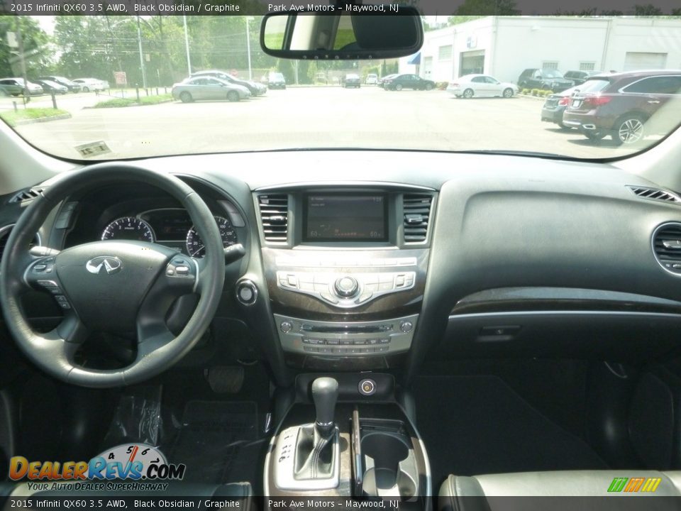 2015 Infiniti QX60 3.5 AWD Black Obsidian / Graphite Photo #26
