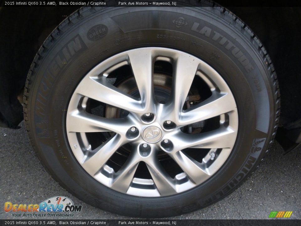 2015 Infiniti QX60 3.5 AWD Black Obsidian / Graphite Photo #31