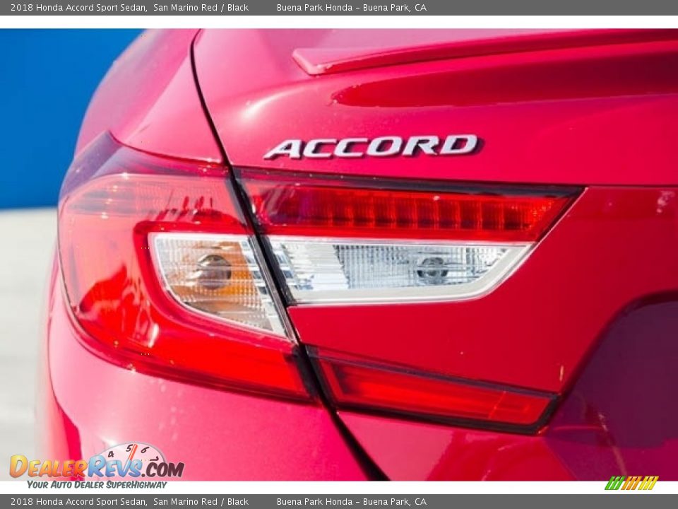 2018 Honda Accord Sport Sedan San Marino Red / Black Photo #7