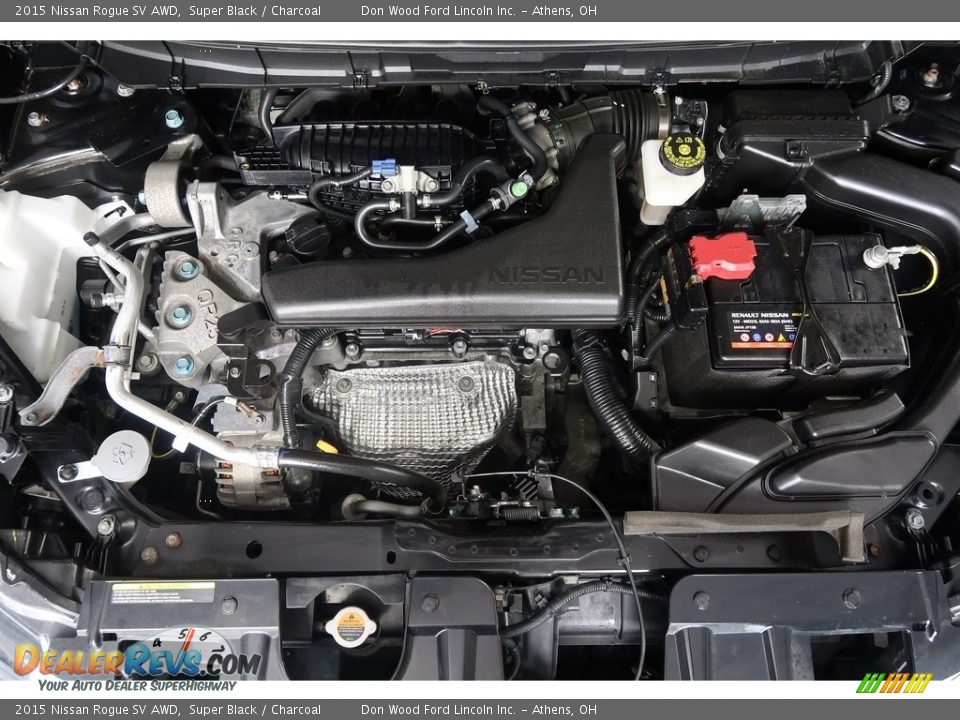 2015 Nissan Rogue SV AWD Super Black / Charcoal Photo #31
