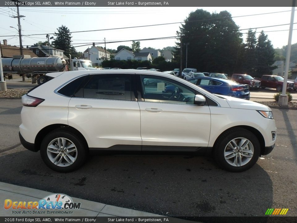 2018 Ford Edge SEL AWD White Platinum / Ebony Photo #4