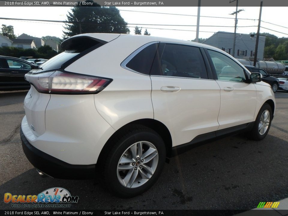 2018 Ford Edge SEL AWD White Platinum / Ebony Photo #5