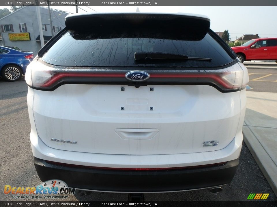 2018 Ford Edge SEL AWD White Platinum / Ebony Photo #6