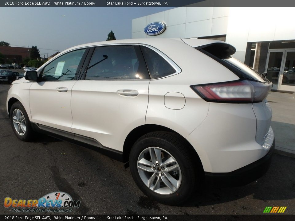 2018 Ford Edge SEL AWD White Platinum / Ebony Photo #8