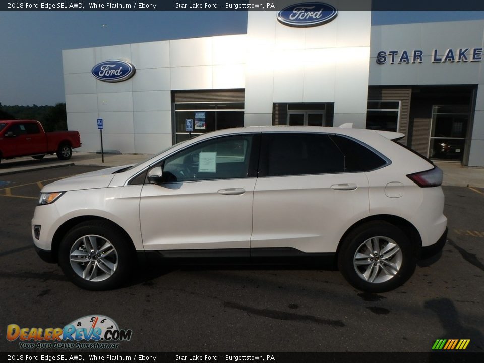 2018 Ford Edge SEL AWD White Platinum / Ebony Photo #9