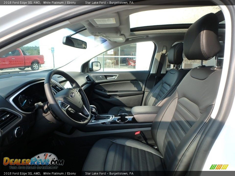 2018 Ford Edge SEL AWD White Platinum / Ebony Photo #10