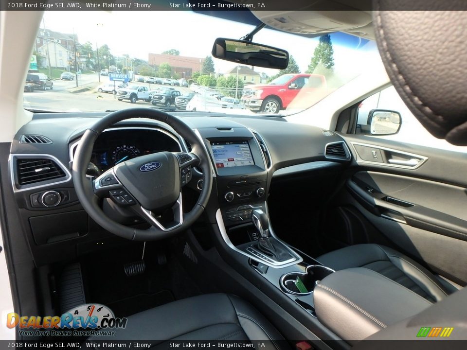 2018 Ford Edge SEL AWD White Platinum / Ebony Photo #12