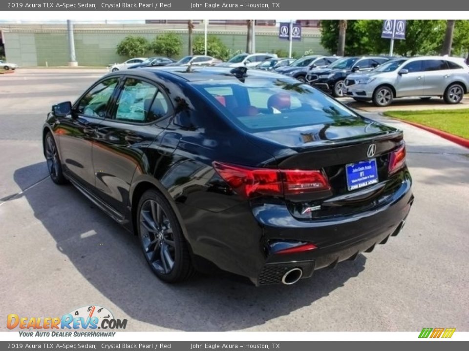 2019 Acura TLX A-Spec Sedan Crystal Black Pearl / Red Photo #4