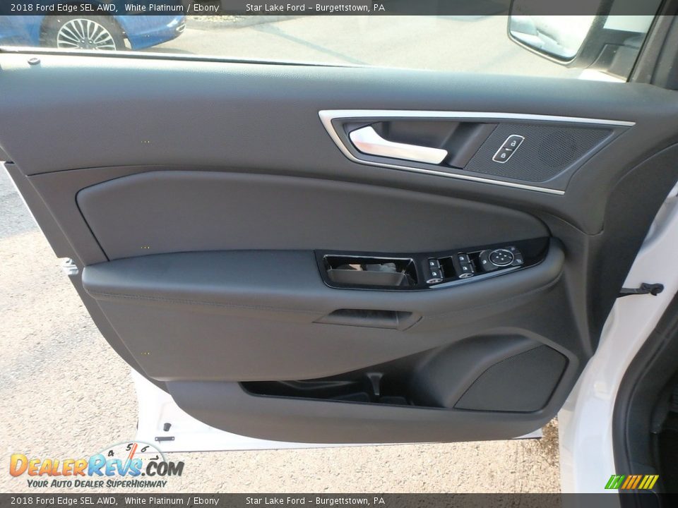 2018 Ford Edge SEL AWD White Platinum / Ebony Photo #13