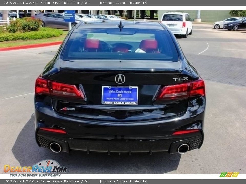 2019 Acura TLX A-Spec Sedan Crystal Black Pearl / Red Photo #5