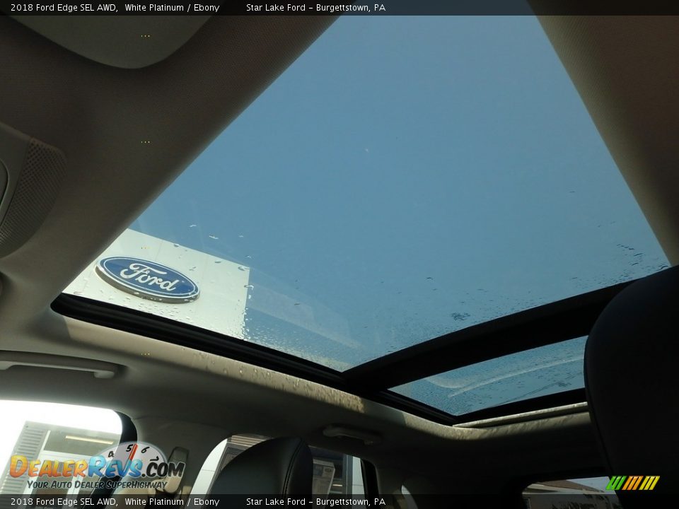 2018 Ford Edge SEL AWD White Platinum / Ebony Photo #14