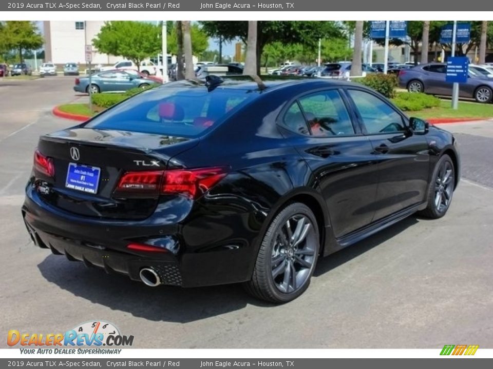 2019 Acura TLX A-Spec Sedan Crystal Black Pearl / Red Photo #6