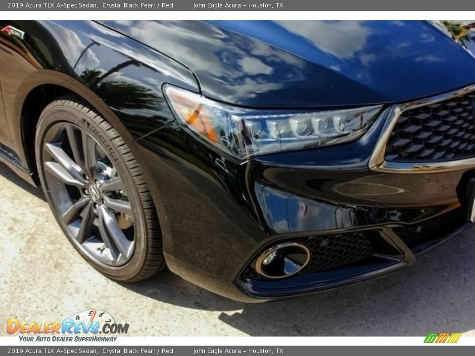 2019 Acura TLX A-Spec Sedan Crystal Black Pearl / Red Photo #9