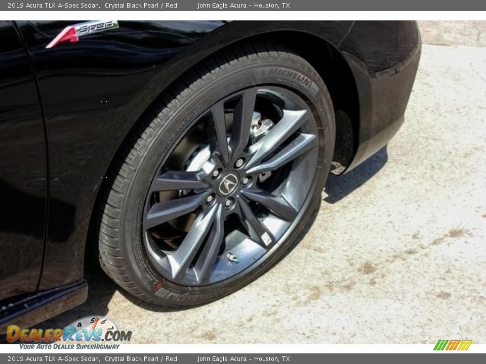 2019 Acura TLX A-Spec Sedan Crystal Black Pearl / Red Photo #10